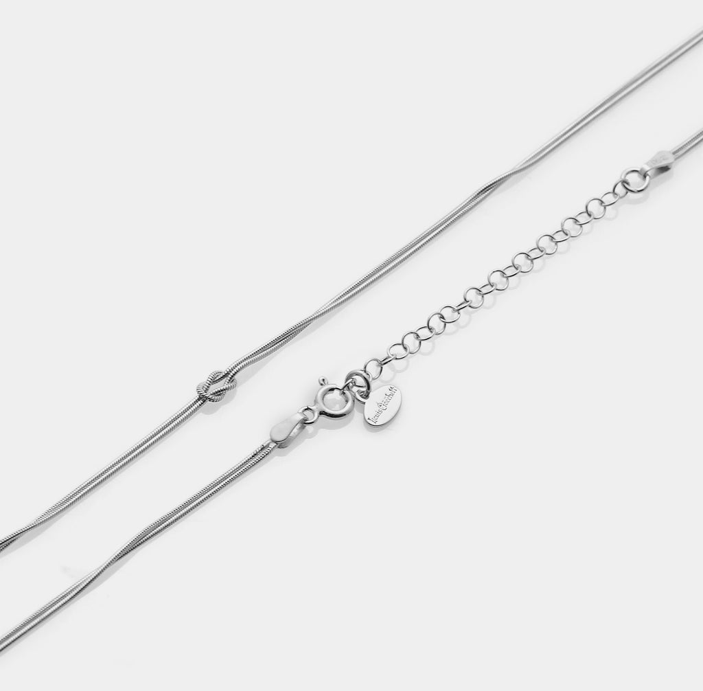 La Voce Italiana Catena Collana Maglia Coda Di Volpe In Argento Versace Chain - Foto 3