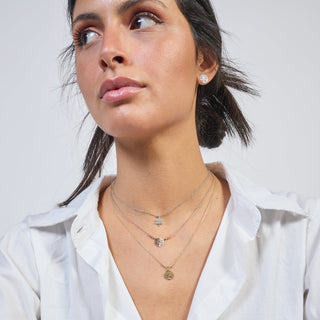 Collana argento rosato con centrale albero della vita traforato tondo