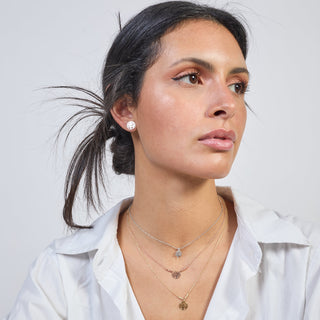 Collana argento rodiato con centrale albero della vita traforato tondo