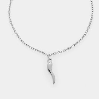 BRACCIALE ROLO' FINO CON CORNO IN ACCIAIO