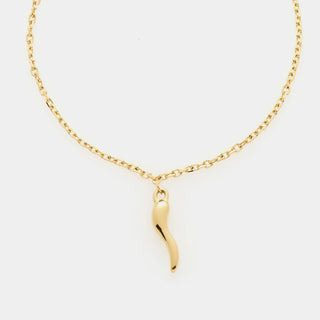 BRACCIALE ROLO' FINO CON CORNO IN ACCIAIO