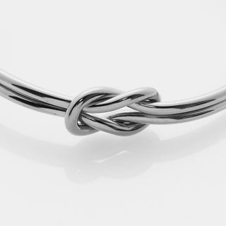 Bracciale nodo infinito grande rigido in acciaio