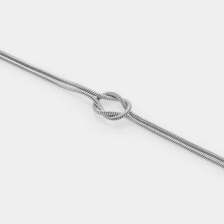 BRLG-RH: Bracciale Infinito Morbido in Acciaio lunghezza 16 cm + 4 allungo