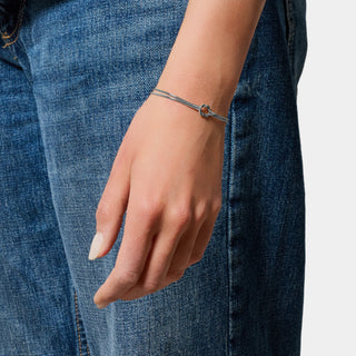 BRLG-RH: Bracciale Infinito Morbido in Acciaio lunghezza 16 cm + 4 allungo