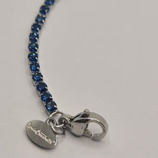 BRACCIALE ACCIAIO TENNIS E ZIRCONI BLU MM 2,00