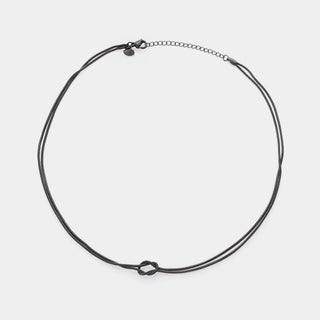 Collana nodo infinito morbido in acciaio