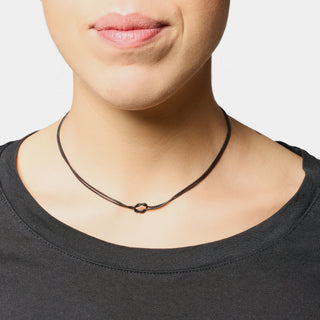 Collana nodo infinito morbido in acciaio