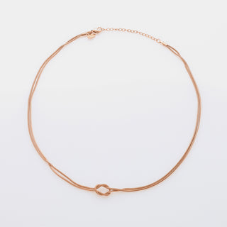 Collana nodo infinito morbido in acciaio