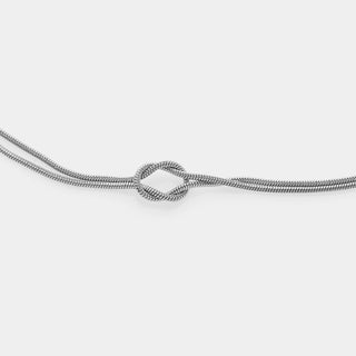 Collana nodo infinito morbido in acciaio