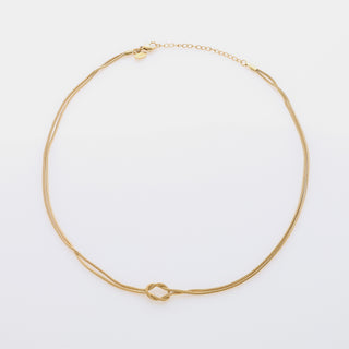 Collana nodo infinito morbido in acciaio