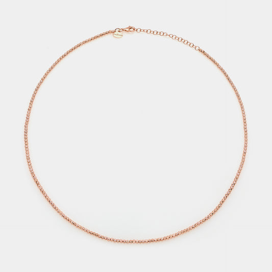 Collana argento placcata in oro rosa ref. LC17