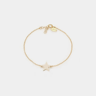 Bracciale argento dorato con centrale stella