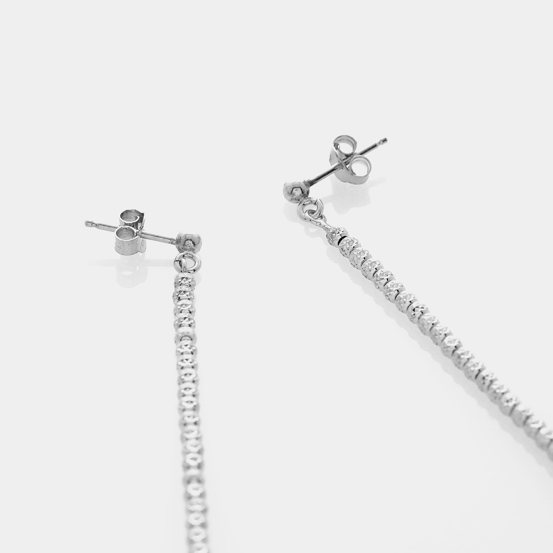 Orecchini rettangolari in argento sterling 925 con topazio blu Orecchini rettangolari in argento sterling 925 con topazio blu